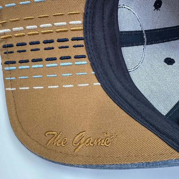 The Game Steamboat Springs Patch Baseball Cap Gray Adjustable Back Strap - Picture 12 of 14